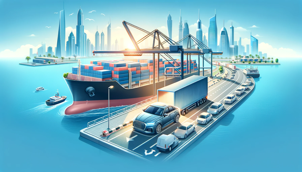 Professional car shipping from Dubai to Saudi Arabia with safe and timely delivery.